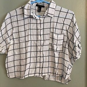 Forever 21 Button-Down Crop stop